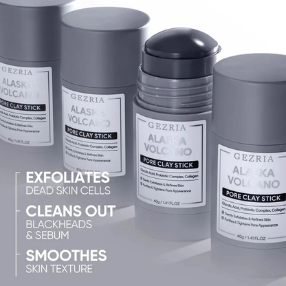 🔥 Last day! 60% GEZRIA Alaska Volcano Pore Clay Stick Cleansing Blackhead Remover Face Mask Stick