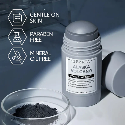🔥 Last day! 60% GEZRIA Alaska Volcano Pore Clay Stick Cleansing Blackhead Remover Face Mask Stick