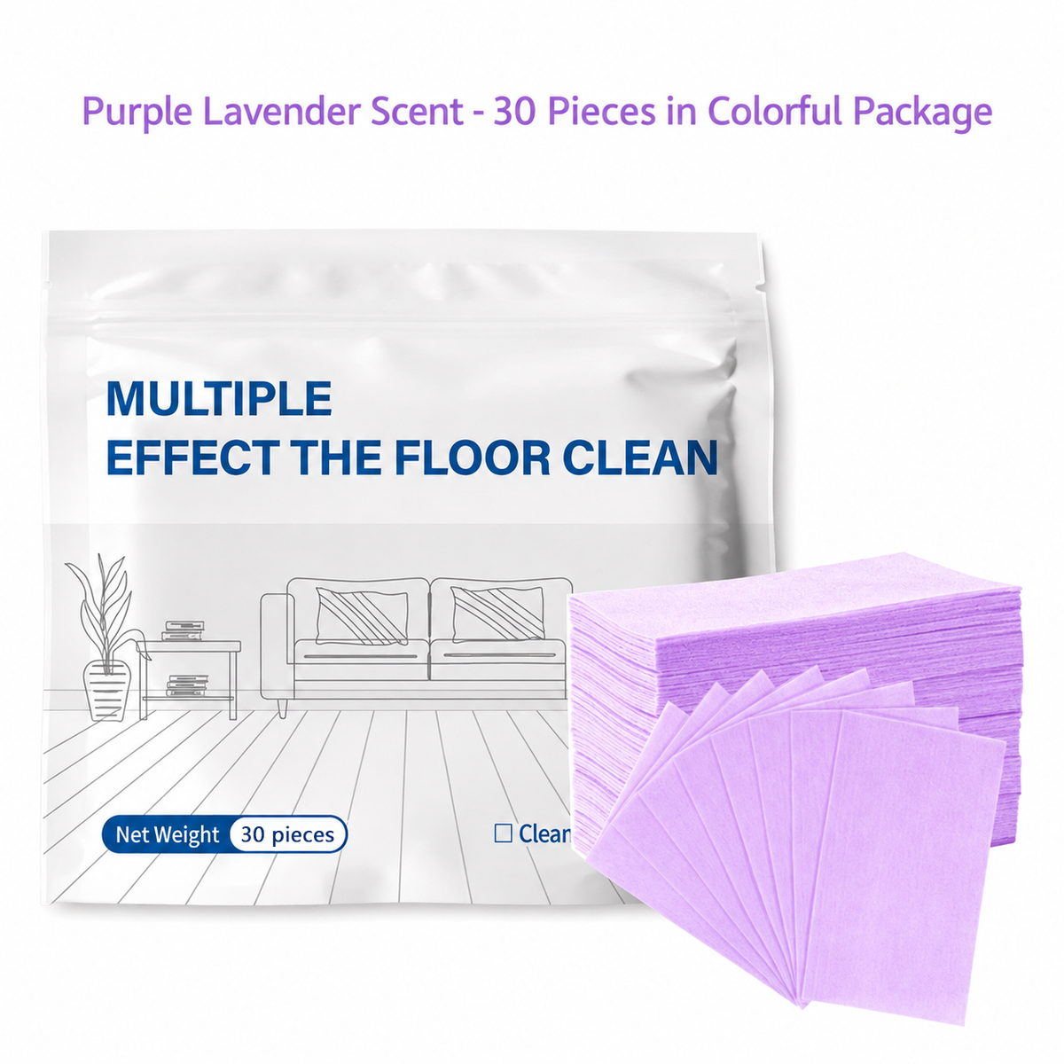 30-Pieces Multi-Effect Floor Cleaning Sheets