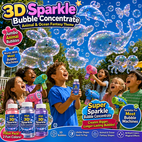 AQA® Super 3D Sparkle Bubble Concentrate —— Animal & Ocean Fantasy Theme