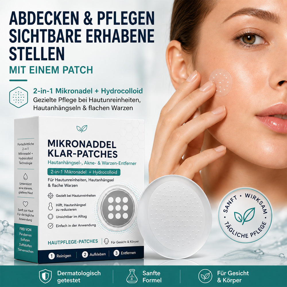 🩵Effektive botanische Mikronadel-Pflaster zur Entfernung von Hautanhängseln