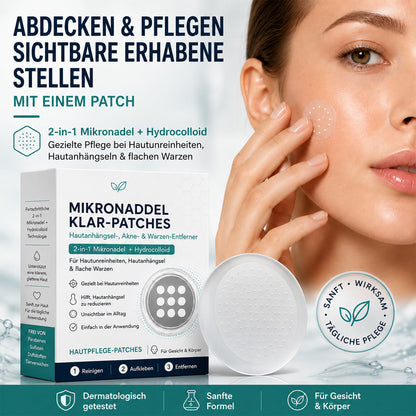 🩵Effektive botanische Mikronadel-Pflaster zur Entfernung von Hautanhängseln