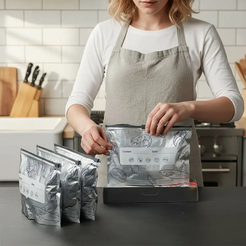 New reusable upgraded thickened upright aluminum foil sealing storage bags