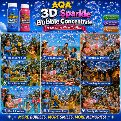 AQA® Super 3D Sparkle Bubble Concentrate —— Animal & Ocean Fantasy Theme