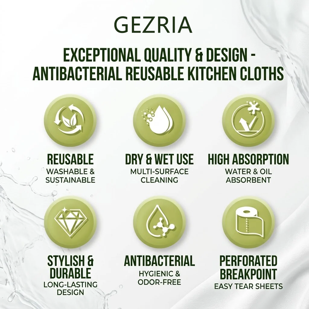 Anti-Bacterial Reusable Kitchen Cleaning Cloth Roll