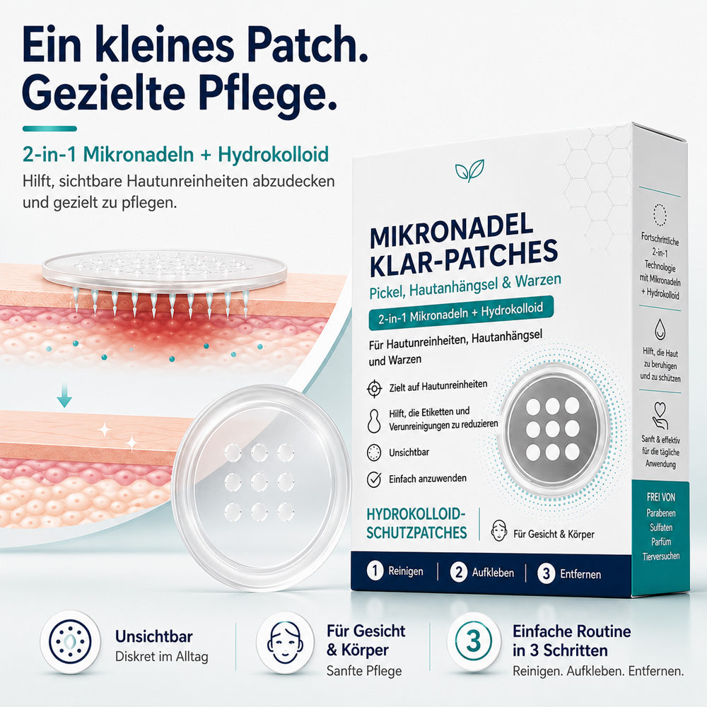 🩵Effektive botanische Mikronadel-Pflaster zur Entfernung von Hautanhängseln