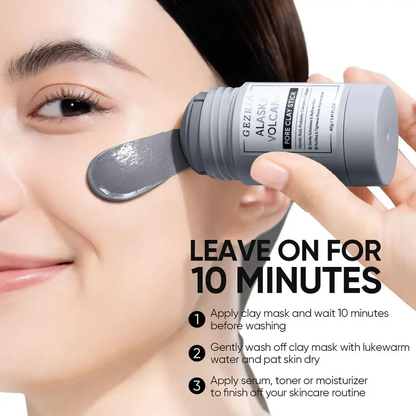 🔥 Last day! 60% GEZRIA Alaska Volcano Pore Clay Stick Cleansing Blackhead Remover Face Mask Stick