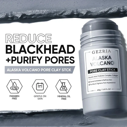 🔥 Last day! 60% GEZRIA Alaska Volcano Pore Clay Stick Cleansing Blackhead Remover Face Mask Stick