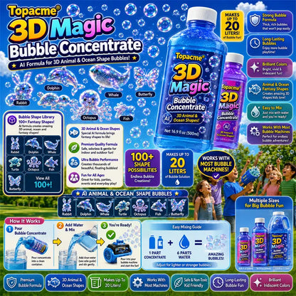 AQA® Super 3D Magic Bubble Concentrate —— Animal & Ocean Fantasy Theme